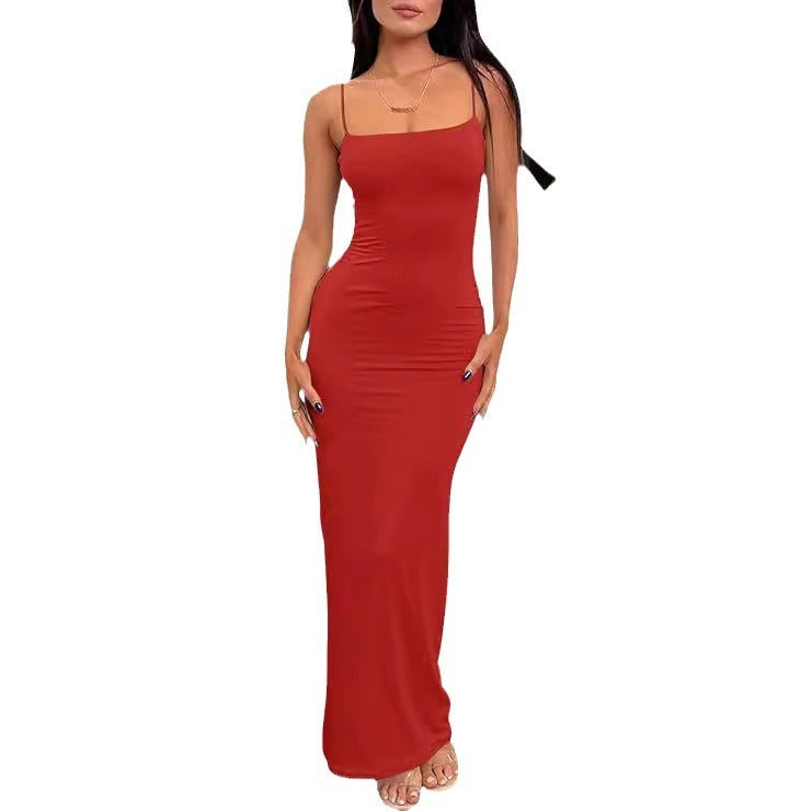 Backless Slim Fit Sheath Luxury Dress