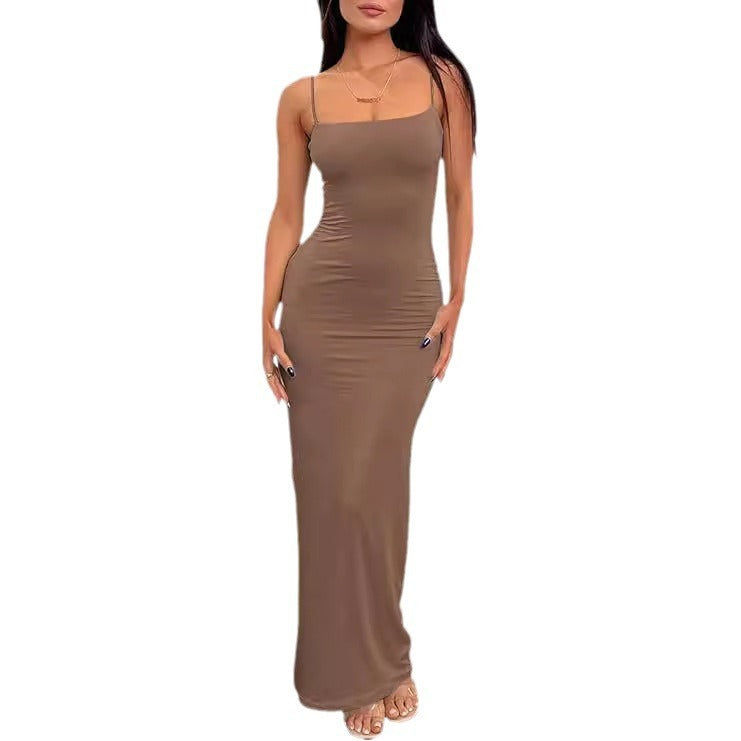 Backless Slim Fit Sheath Luxury Dress