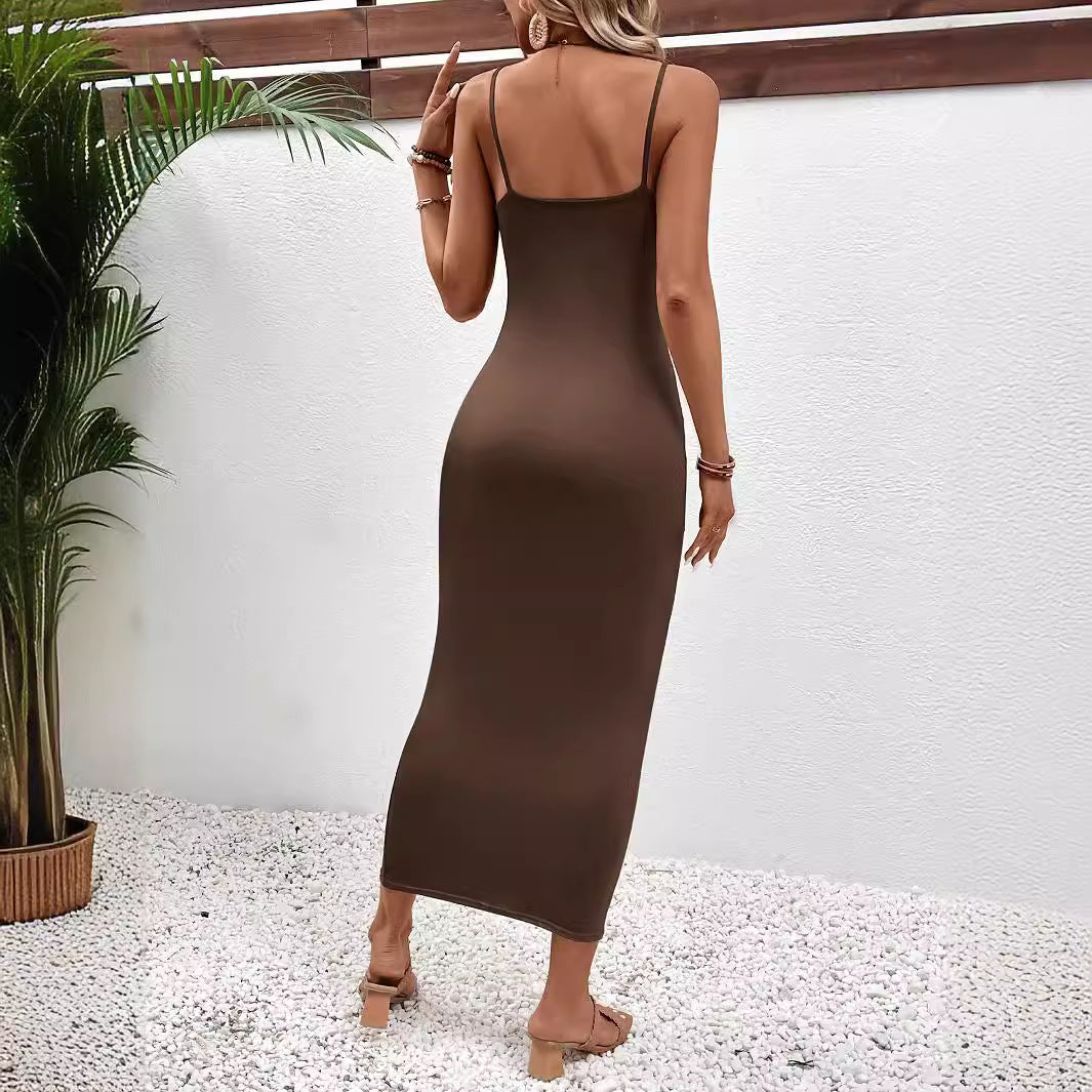 Backless Slim Fit Sheath Luxury Dress