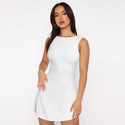 Women's Graceful And Fashionable Sleeveless Backless Dress